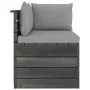 Corner pallet garden sofa with pine wood cushions by vidaXL, Modular outdoor sofas - Ref: Foro24-3061648, Price: 112,57 €, Di...