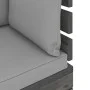 Corner pallet garden sofa with pine wood cushions by vidaXL, Modular outdoor sofas - Ref: Foro24-3061648, Price: 112,57 €, Di...