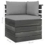 Corner pallet garden sofa with pine wood cushions by vidaXL, Modular outdoor sofas - Ref: Foro24-3061648, Price: 112,57 €, Di...