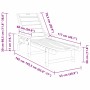 Muebles de lounge para jardín 2-persona 2 pcs Gris Claro