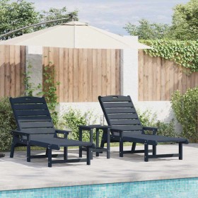 Muebles de lounge para jardín 3 pcs Azul Marino 38 x 38 x 46cm