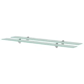 Floating shelves 2 units glass 8 mm 100x20 cm by vidaXL, Shelves and shelves - Ref: Foro24-3051525, Price: 52,79 €, Discount: %