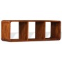 Mueble de TV madera maciza acabado miel 120x30x40 cm