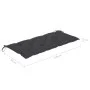 Banco de jardín 2 plazas madera eucalipto gris y cojín 120 cm de vidaXL, Bancos de jardín - Ref: Foro24-3061038, Precio: 192,...