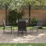 Conjunto de Comedor de Jardín 5 pcs Negro Acero