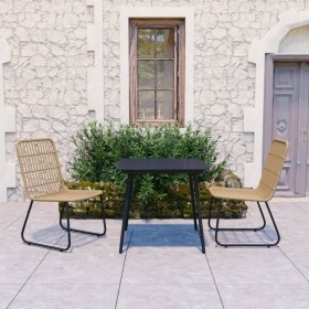 3-piece garden dining set synthetic rattan and glass by vidaXL, Garden sets - Ref: Foro24-3060231, Price: 349,53 €, Discount: %