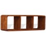 Mueble de TV madera maciza acabado miel 120x30x40 cm