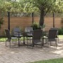 Conjunto de Comedor de Jardín 7 pcs Negro Acero