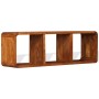 Mueble de TV madera maciza acabado miel 120x30x40 cm