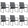 Conjunto de Comedor de Jardín 11 pcs Negro Acero