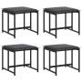 Conjunto de Comedor de Jardín 11 pcs Negro Acero