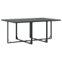 Conjunto de Comedor de Jardín 11 pcs Negro Acero