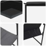 Conjunto de Comedor de Jardín 11 pcs Negro Acero