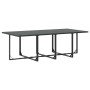 Conjunto de Comedor de Jardín 13 pcs Negro Acero