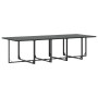 Conjunto de Comedor de Jardín 15 pcs Negro Acero