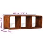 Mueble de TV madera maciza acabado miel 120x30x40 cm