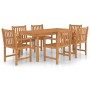 Garten-Essgruppe 7-teilig aus massivem Teakholz von vidaXL, Gartensets - Ref: Foro24-3059944, Preis: 1,00 €, Rabatt: %