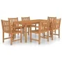 Garten-Essgruppe 7-teilig aus massivem Teakholz von vidaXL, Gartensets - Ref: Foro24-3059944, Preis: 1,00 €, Rabatt: %