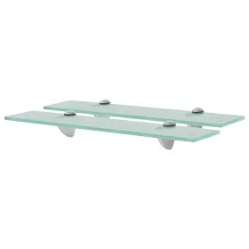 Floating shelves 2 units glass 8 mm 50x10 cm by vidaXL, Shelves and shelves - Ref: Foro24-3051496, Price: 32,37 €, Discount: %