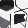 Conjunto de Comedor de Jardín 15 pcs Negro Acero