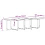 Conjunto de Comedor de Jardín 15 pcs Negro Acero