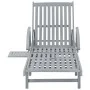 Garden lounger with solid acacia wood cushion by vidaXL, Loungers - Ref: Foro24-3061337, Price: 206,80 €, Discount: %