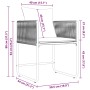 Conjunto de Comedor de Jardín 5 pcs Negro Acero