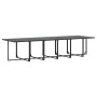 Conjunto de Comedor de Jardín 13 pcs Negro Acero