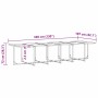 Conjunto de Comedor de Jardín 13 pcs Negro Acero