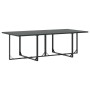 Conjunto de Comedor de Jardín 9 pcs Negro Acero