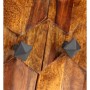 Mueble de TV de madera maciza de acacia 140x30x40 cm