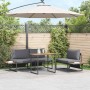 Conjunto de Comedor de Jardín 3 pcs Antracita Acero