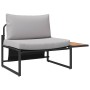 Conjunto de Comedor de Jardín 3 pcs Gris claro Acero