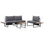 Conjunto de Comedor de Jardín 3 pcs Antracita Acero