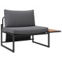 Conjunto de Comedor de Jardín 3 pcs Antracita Acero