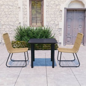 3-piece garden dining set synthetic rattan and glass by vidaXL, Garden sets - Ref: Foro24-3060237, Price: 330,02 €, Discount: %
