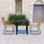 3-teiliges Garten-Essset aus synthetischem Rattan und Glas von vidaXL, Gartensets - Ref: Foro24-3060237, Preis: 330,02 €, Rab...