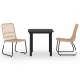 3-teiliges Garten-Essset aus synthetischem Rattan und Glas von vidaXL, Gartensets - Ref: Foro24-3060237, Preis: 330,02 €, Rab...