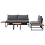 Conjunto de Comedor de Jardín 3 pcs Antracita Acero