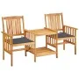 Garden chairs and table with solid acacia wood cushions by vidaXL, Garden sets - Ref: Foro24-3061275, Price: 149,18 €, Discou...