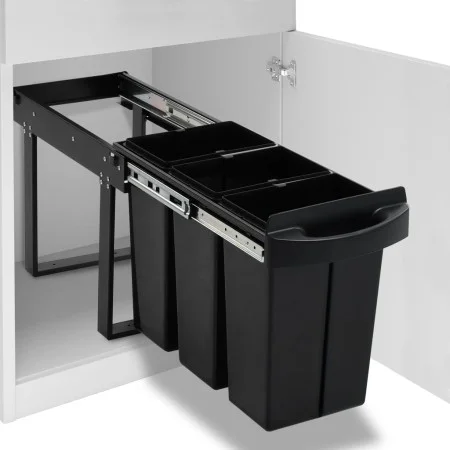 Removable trash can in kitchen cabinet soft close 36 L by vidaXL, Garbage cans and trash cans - Ref: Foro24-51180, Price: 92,...