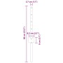 Postes de cerca Manual 44 pcs Verde 80 cm Acero