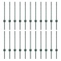 Postes de cerca Manual 22 pcs Verde 100 cm Acero