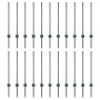 Postes de cerca Manual 22 pcs Verde 120 cm Acero