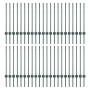 Postes de cerca Manual 44 pcs Verde 120 cm Acero