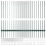Postes de cerca Manual 22 pcs Verde 140 cm Acero