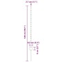Postes de cerca Manual 44 pcs Verde 140 cm Acero