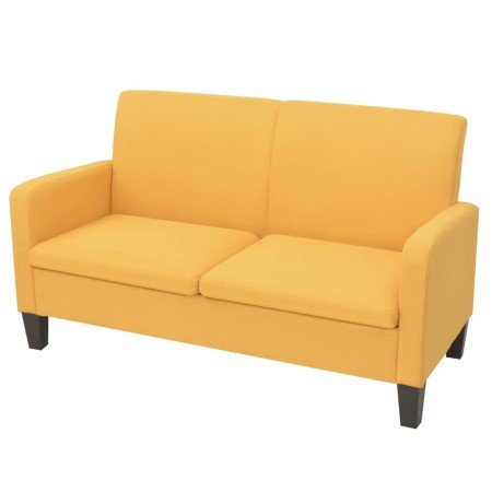 Sofá de 2 plazas amarillo 135x65x76 cm en Sofás | Comprar online en Foro24