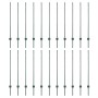 Postes de cerca Manual 22 pcs Verde 160 cm Acero