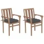 Gartenstühle 2 Stk. Teakholz mit anthrazitgrauen Kissen von vidaXL, Gartenstühle - Ref: Foro24-3062223, Preis: 249,07 €, Raba...